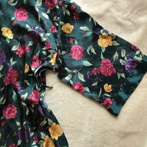 Satin floral Robe